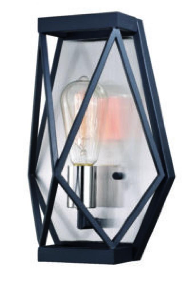 Hailey 8.5-in Wall Light Black Graphite and Satin Nickel