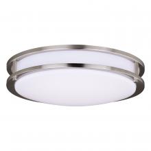 Vaxcel International C0202 - Horizon 15.75-in LED Energy Star Flush Mount Ceiling Light Satin Nickel