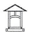 9" evergreen column mount with classic arch overlay