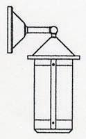 Arroyo Craftsman BB-7LWGW-N - 7" berkeley long body wall mount - wet rated