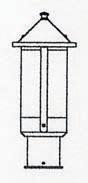 Arroyo Craftsman BP-6LGW-S - 6" berkeley long body post mount