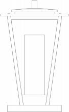 Arroyo Craftsman BRC-10CLR/CS-P - 10" brighton column mount