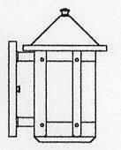 Arroyo Craftsman BS-7RWO-P - 7" berkeley wall sconce with roof