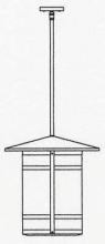 Arroyo Craftsman BSH-17LOF-N - 17" berkeley long body stem hung pendant