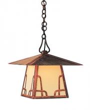 Arroyo Craftsman CH-12HWO-RB - 12" carmel pendant with hillcrest overlay