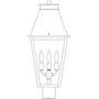 Arroyo Craftsman CRP-10RM-BK - 10" croydon post mount
