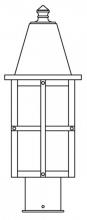 Arroyo Craftsman HP-6GW-MB - 6" hartford  post mount