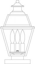 Arroyo Craftsman INC-8GRRM-AB - 8" inverness column mount with glass roof