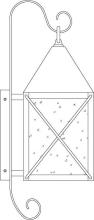 Arroyo Craftsman NOB-8TN-AC - 8" nottingham wall mount
