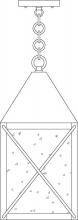 Arroyo Craftsman NOH-8GW-AB - 8" nottingham pendant