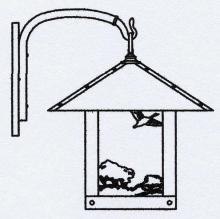 Arroyo Craftsman TRB-16GSCS-P - 16" timber ridge wall bracket with goose filigree