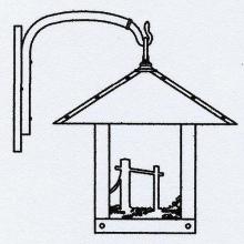 Arroyo Craftsman TRB-16HSCR-P - 16" timber ridge wall bracket with horse filigree