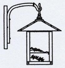 Arroyo Craftsman TRB-9TRWO-P - 9" timber ridge wall bracket with trout filigree