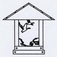 Arroyo Craftsman TRC-16GSRM-P - 16" timber ridge column mount with goose filigree