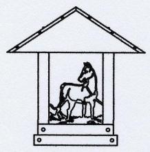 Arroyo Craftsman TRC-16HSGW-VP - 16" timber ridge column mount with horse filigree