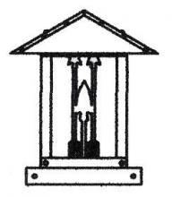 Arroyo Craftsman TRC-9ARM-BZ - 9" timber ridge column mount with arrow filigree