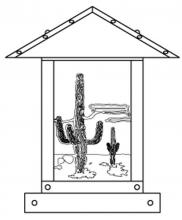 Arroyo Craftsman TRC-9CTCS-RC - 9" timber ridge column mount with cactus filigree