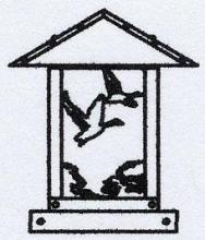 Arroyo Craftsman TRC-9GSRM-P - 9" timber ridge column mount with goose filigree