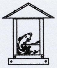 Arroyo Craftsman TRC-9TRWO-BZ - 9" timber ridge column mount with trout filigree