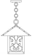Arroyo Craftsman TRH-12ASGW-MB - 12" timber ridge pendant with ashbury  filigree