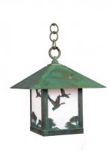 Arroyo Craftsman TRH-12GSF-RC - 12" timber ridge pendant with goose filigree