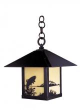 Arroyo Craftsman TRH-12TRF-MB - 12" timber ridge pendant with trout filigree