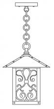 Arroyo Craftsman TRH-9ASWO-RC - 9" timber ridge pendant with ashbury  filigree