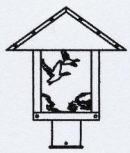 Arroyo Craftsman TRP-12GSWO-BZ - 12" timber ridge post mount with goose filigree
