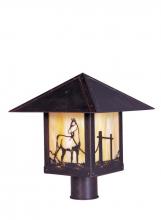Arroyo Craftsman TRP-12HSGW-VP - 12" timber ridge post mount with horse filigree