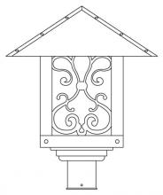 Arroyo Craftsman TRP-16ASGW-P - 16" timber ridge post mount with ashbury  filigree