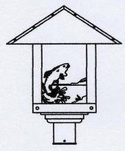 Arroyo Craftsman TRP-16TRWO-RB - 16" timber ridge post mount with trout filigree