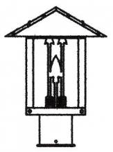 Arroyo Craftsman TRP-9ARGW-BZ - 9" timber ridge post mount with arrow filigree