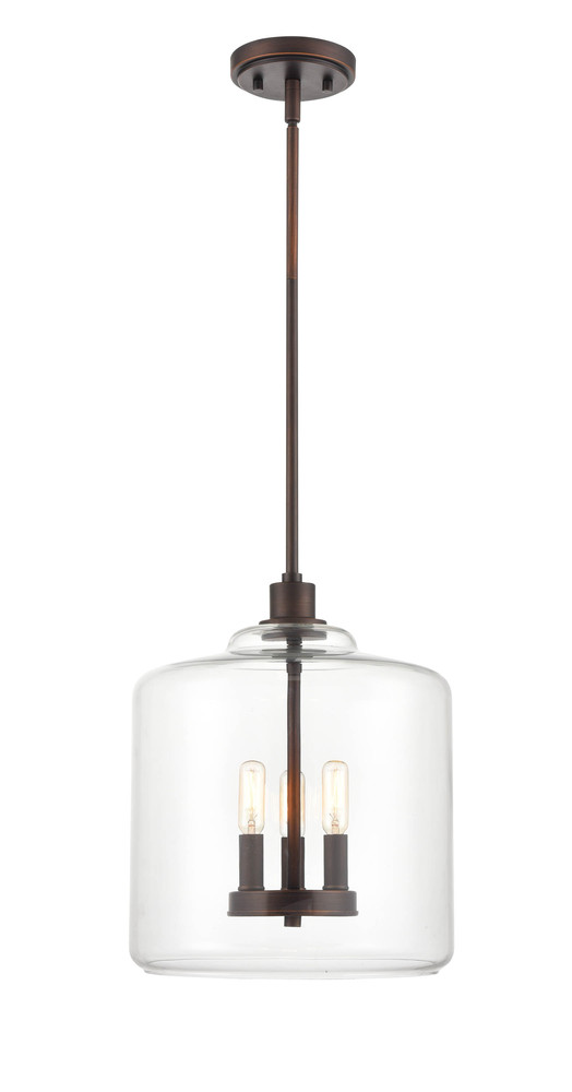 Asheville 3-Light Pendant light Rubbed Bronze