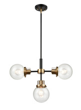 Millennium 9203-MB/MG - Mellrosa 3-Light Pendant light Matte Black Modern Gold