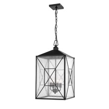 Millennium 2645-PBK - Caswell 4-Light Outdoor Hanging Lantern Powder Coated Black